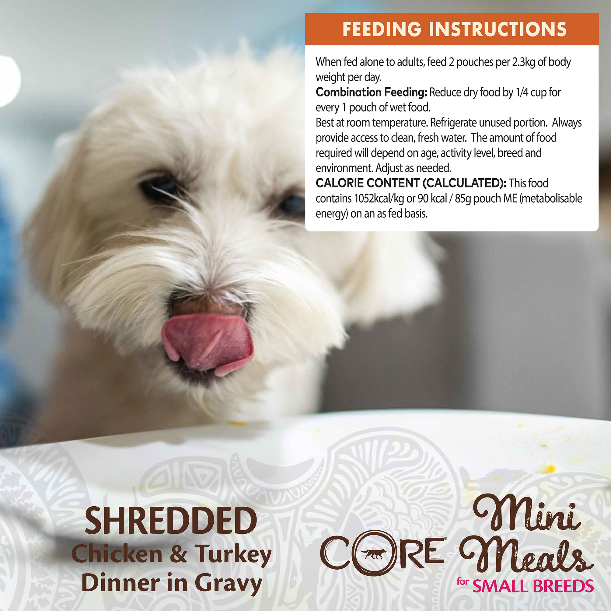Wellness CORE Small Breed Mini Meals Shredded for Dogs Chicken