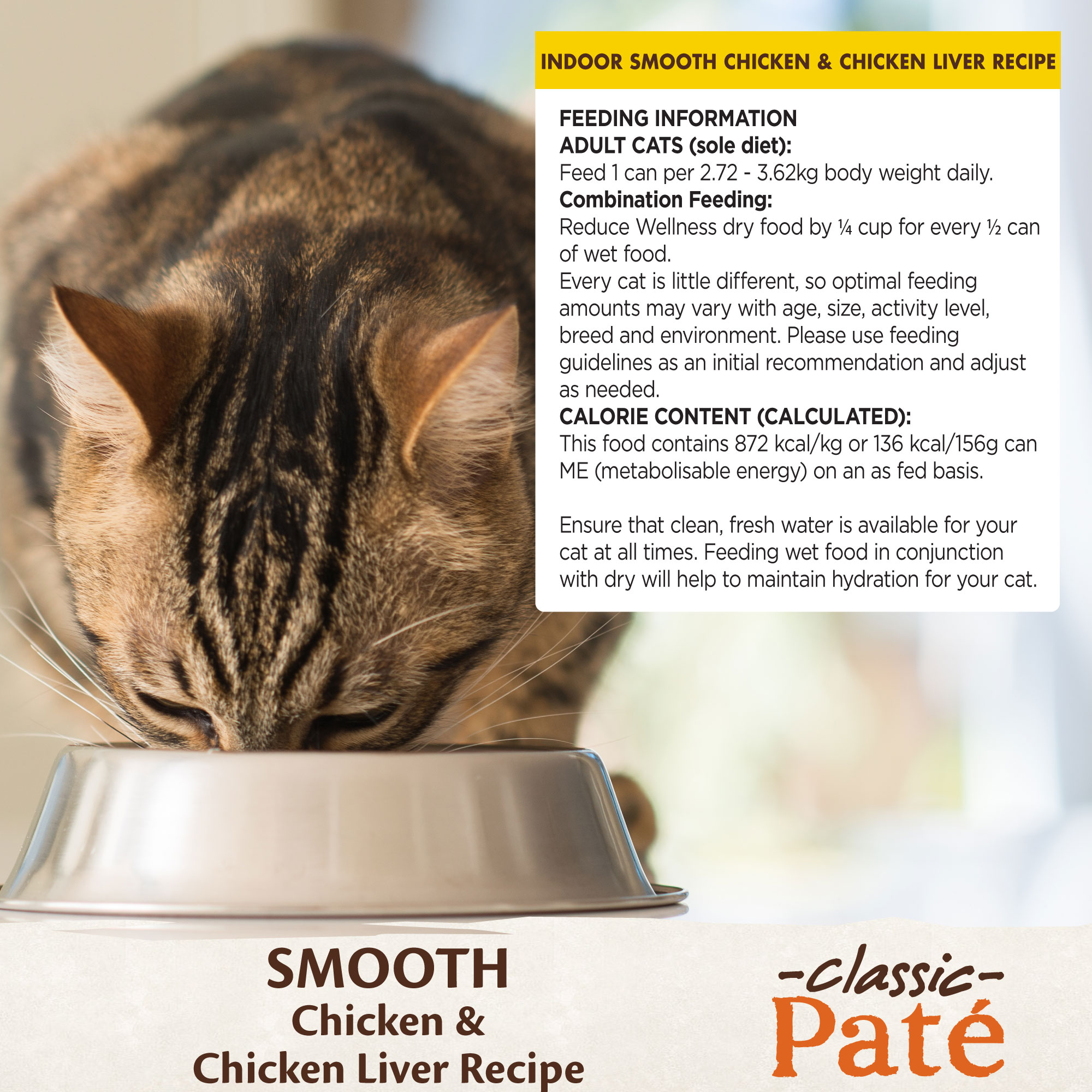 Wellness CORE Classic Pâté for Indoor Cats: Smooth Chicken & Chicken ...