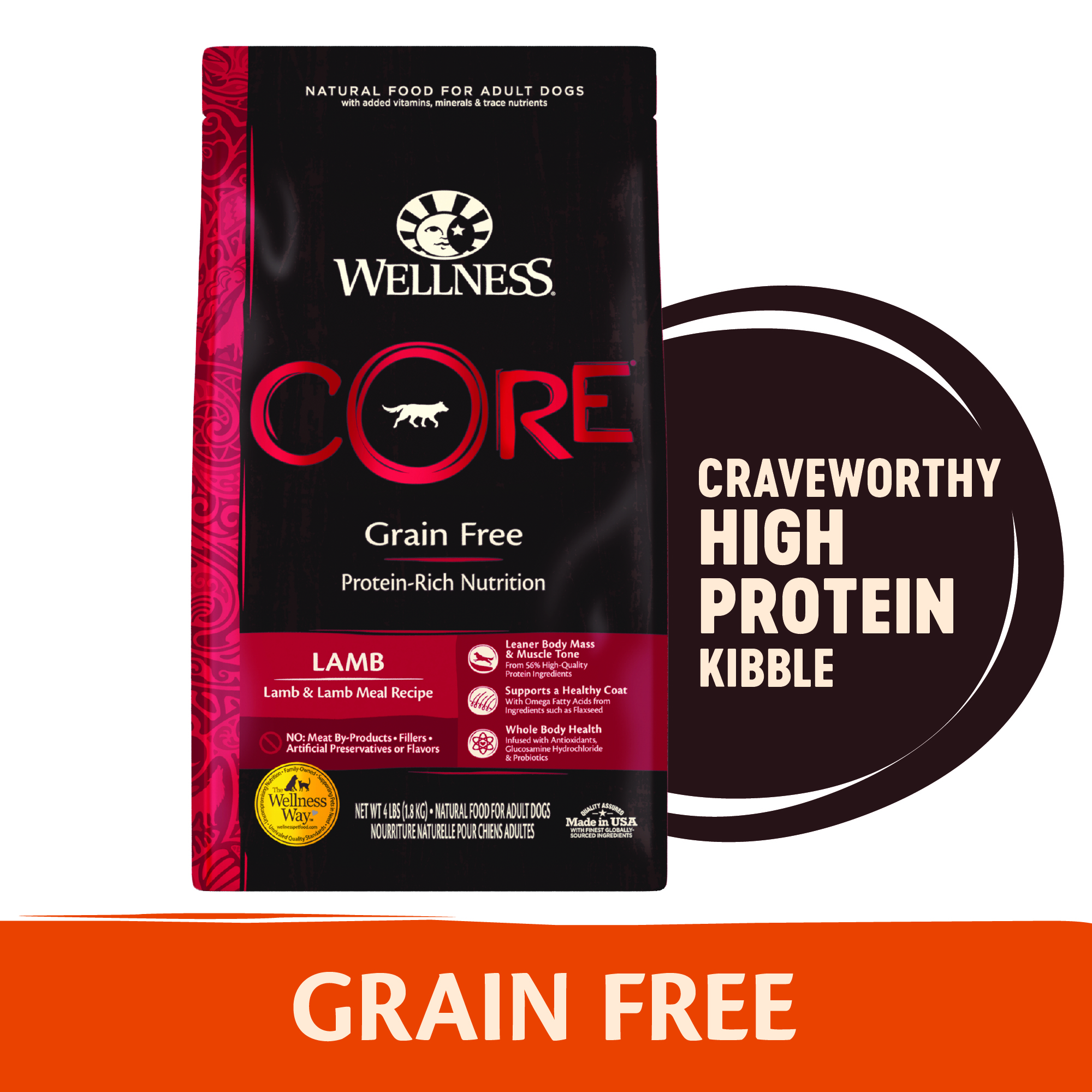 wellness core lamb dry dog food