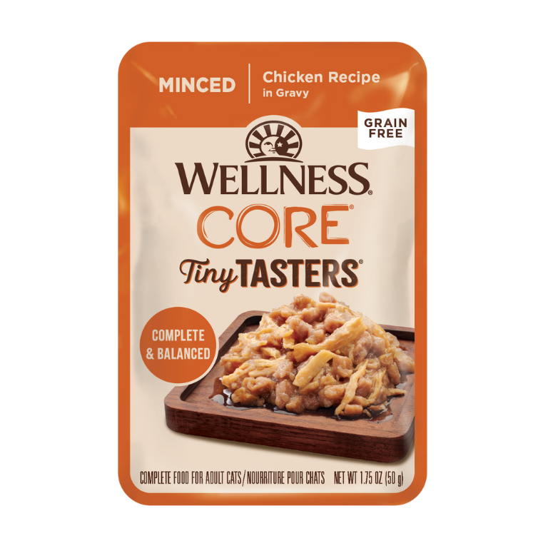 Wellness CORE Tiny Tasters for Cats: Minced Chicken Recipe in Gravy